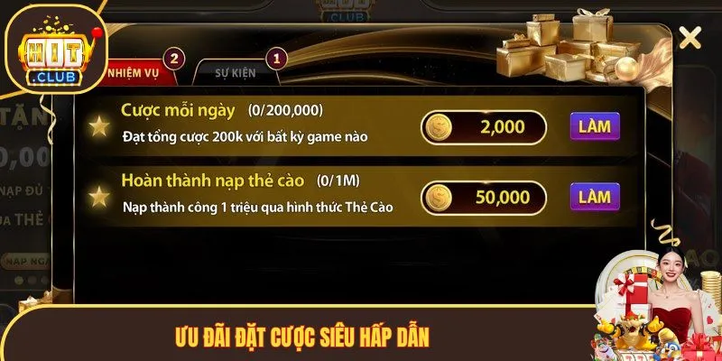 Chương trình nhận thưởng hấp dẫn khi tham gia đặt cược