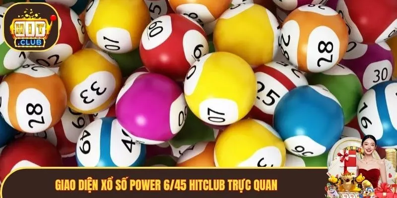 Giao diện xổ số power 6/45 Hitclub trực quan